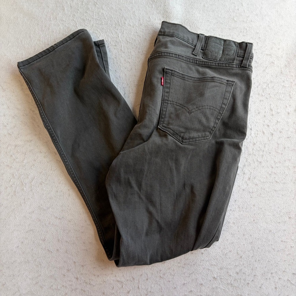 Levi Strauss & Co Performance Jeans Mens W40 L32 Gray Straight Leg